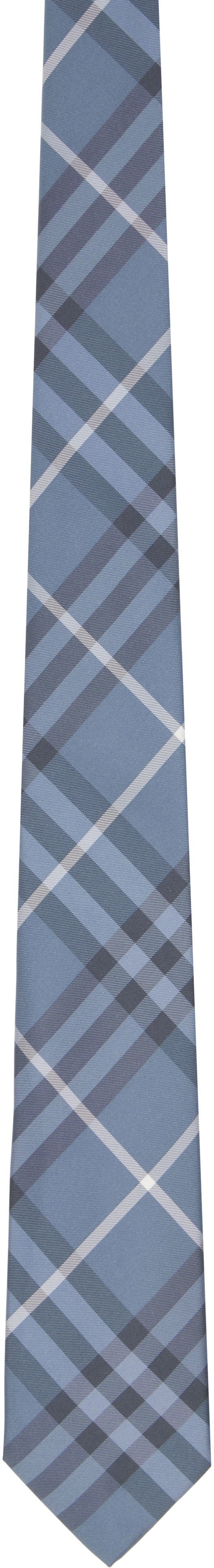 Шарф Burberry Burberry Check Silk Tie Синій | 8109230