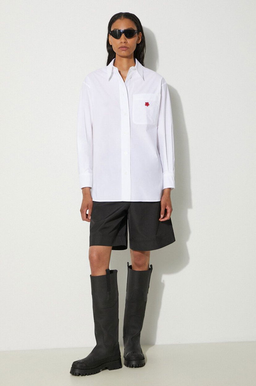 Сорочка KENZO Kenzo Boke Flower Oversized Relaxed Fit Shirt білий | FE62CH2569LS.01