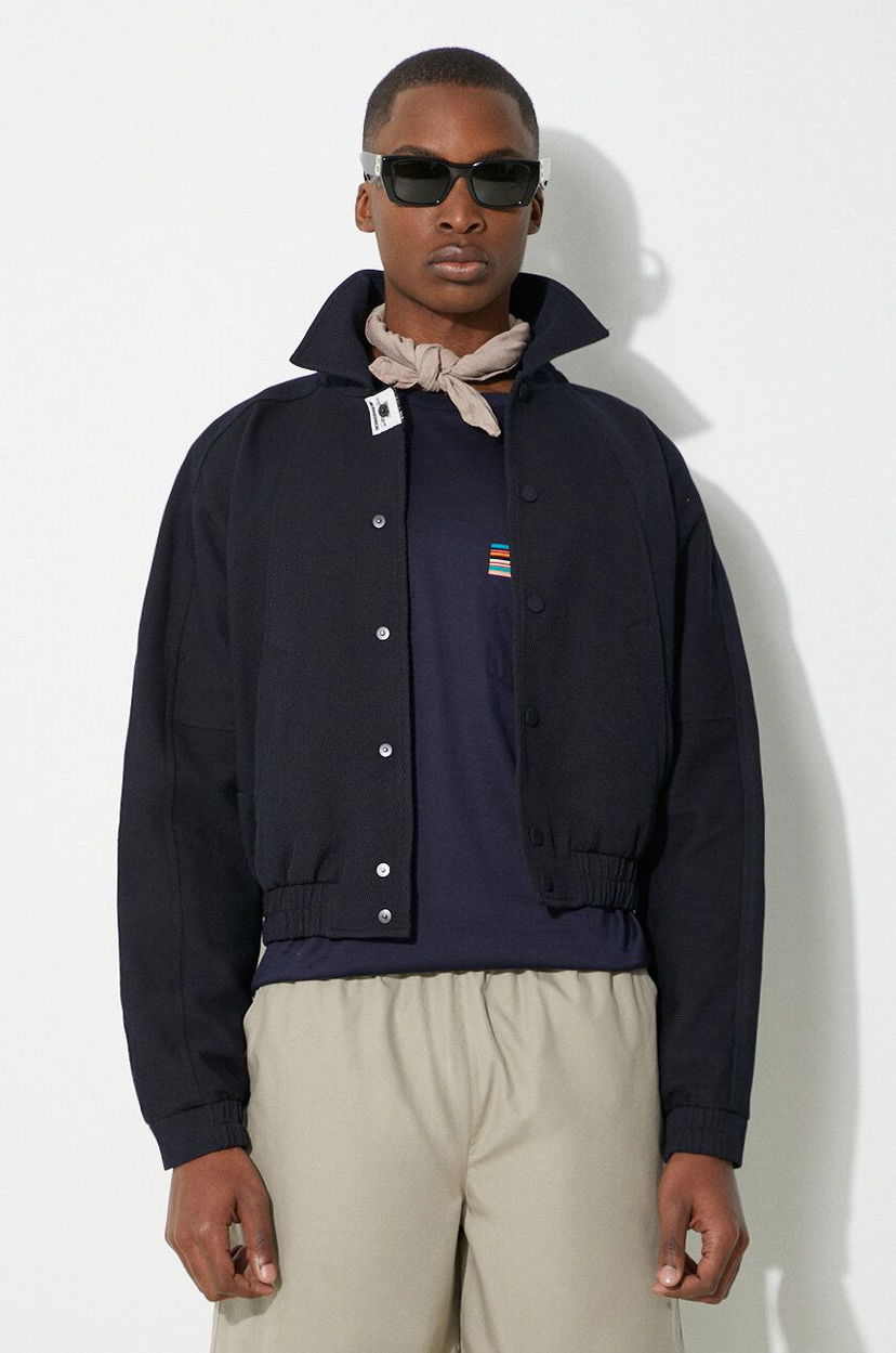 Куртка бомбер ADER ERROR Navy Blue Wool Bomber Jacket чорний | BN01SSJK0810