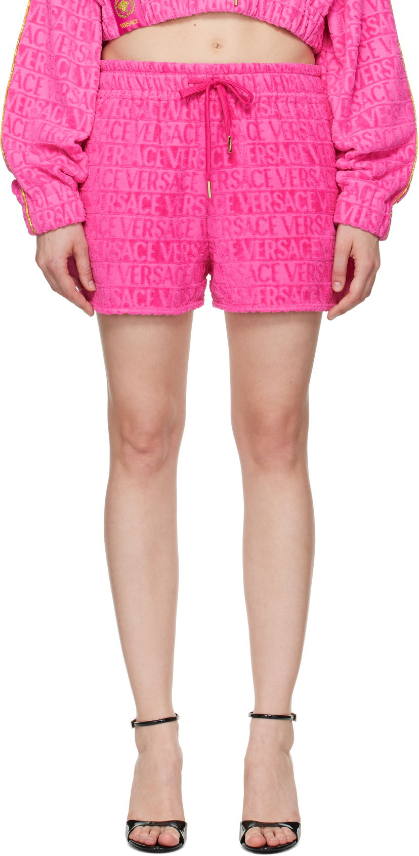 Шорти Versace Versace 'I Heart Baroque' Shorts Рожевий | 1020145_1A14584