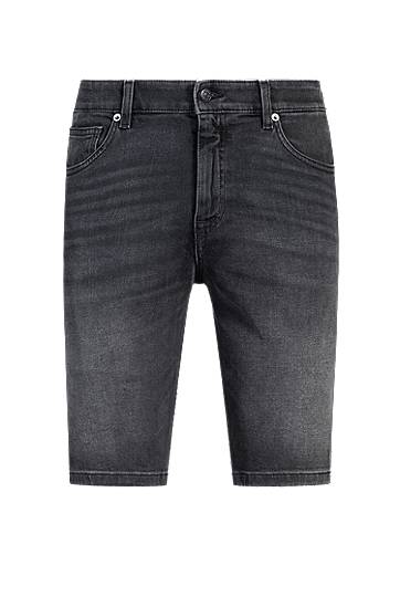 Джинси BOSS Delaware Slim-Fit Comfort-Stretch Denim Shorts Сірий | 50540271