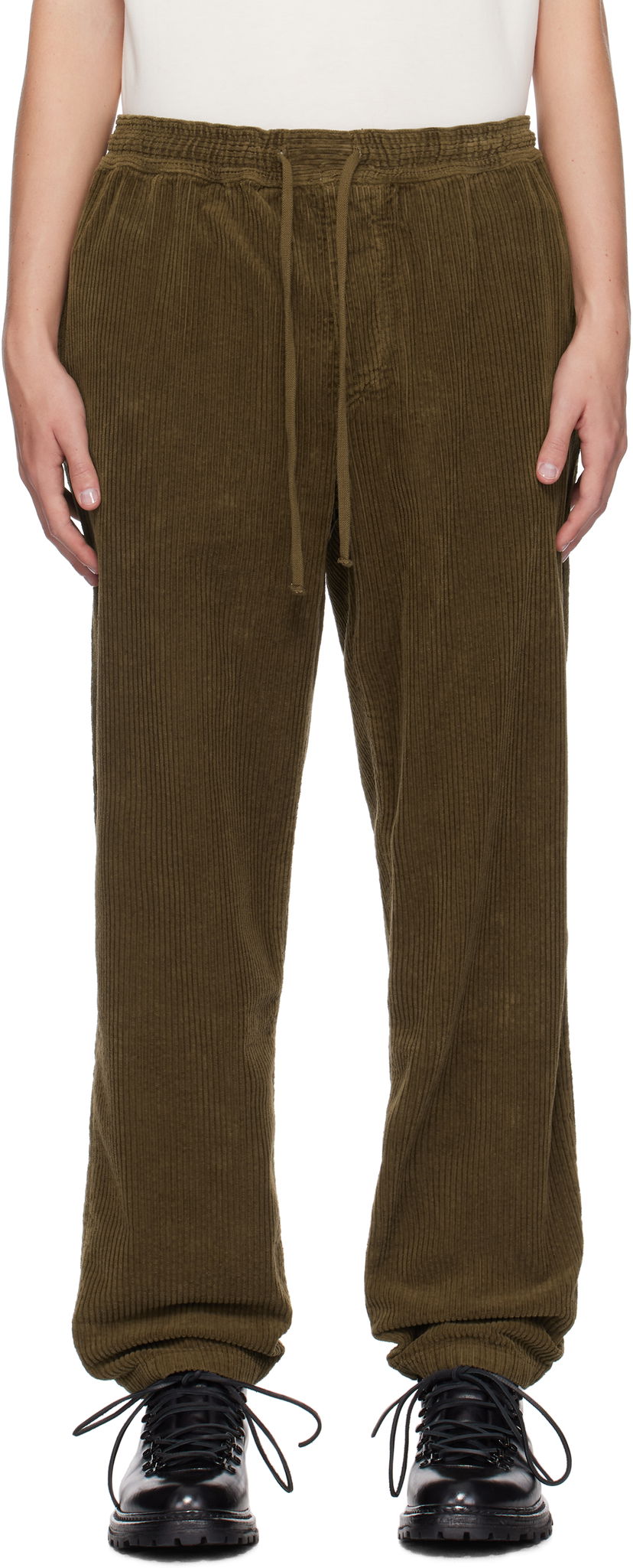 Штани ISABEL MARANT Isabel Marant Nirlen Corduroy Trousers Зелений | PA0468HA-B4G03H