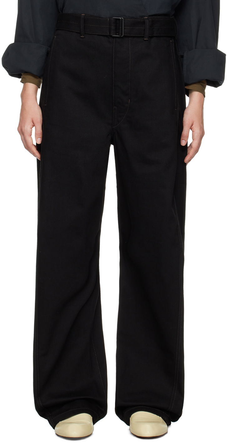 Штани карго LEMAIRE Lemaire Twisted Belt Trousers чорний | PA326 LD1000