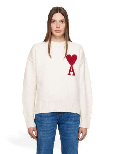 Cветр AMI Sweater білий | BFUKS006.018