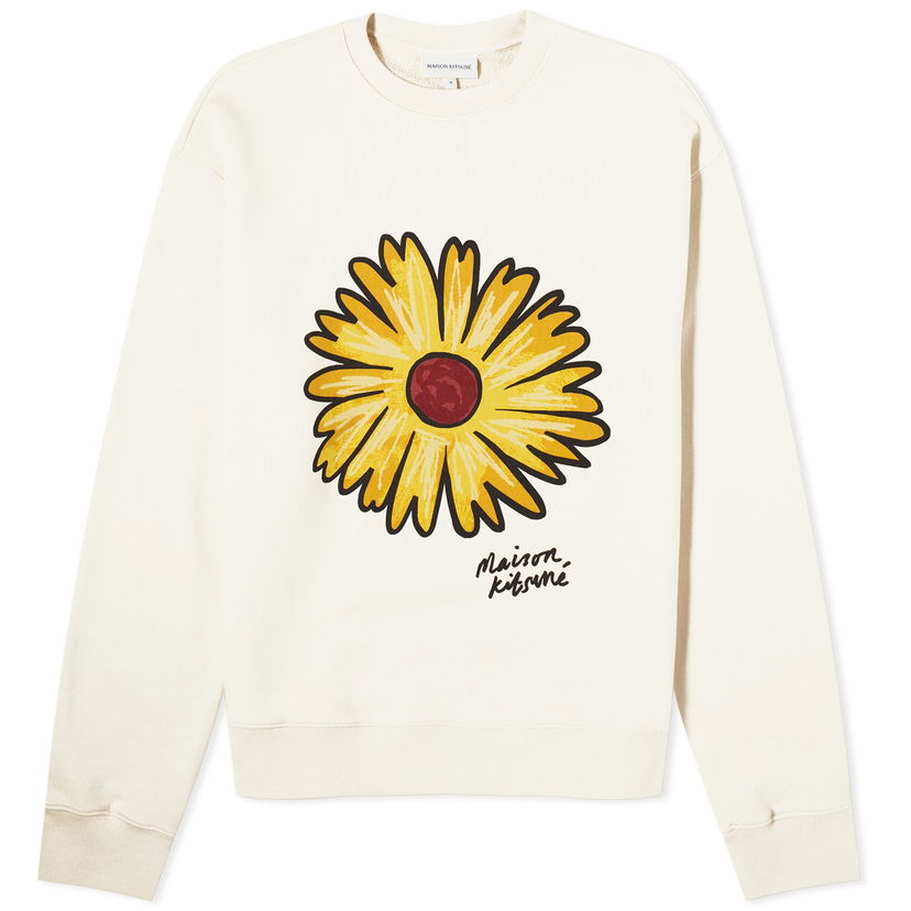 Світшоти MAISON KITSUNÉ Maison Kitsuné Floating Flower Crew Sweat білий | MM00317KM0321-P205