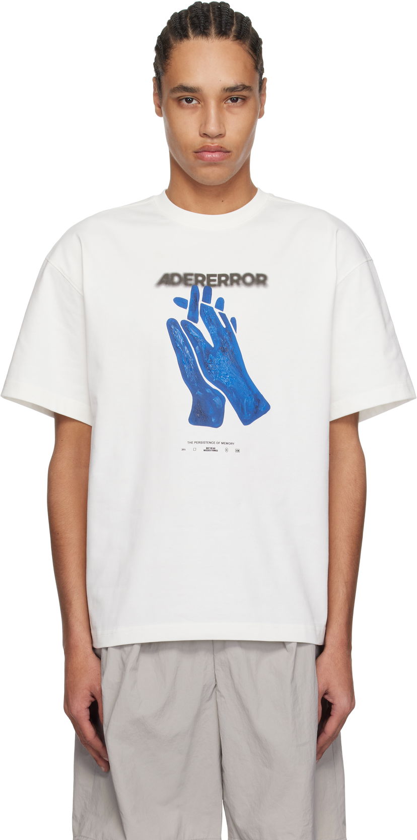 Футболка ADER ERROR ADER error Persistence of Memory Graphic Tee білий | BO01SSTS0114OW