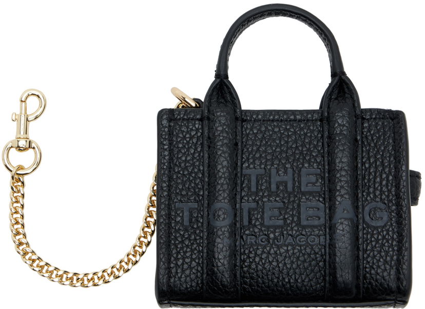 Брелоки Marc Jacobs Marc Jacobs The Nano Tote Bag Charm Keychain чорний | 2F3SCP005S07