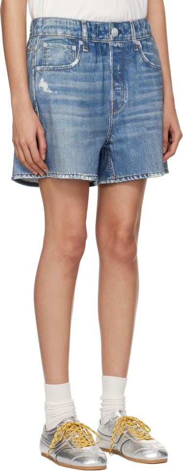 Шорти rag & bone Rag & Bone Women's Miramar Terry Walking Shorts Синій | WCW24P40018201, 4