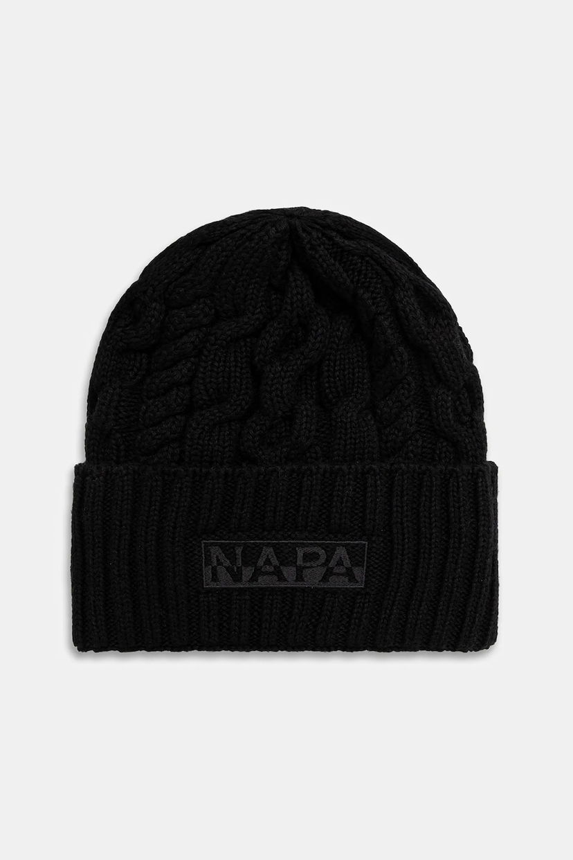 Шапка Napapijri Napapijri NF-Tires Wool Blend Beanie чорний | NP0A88YX9411
