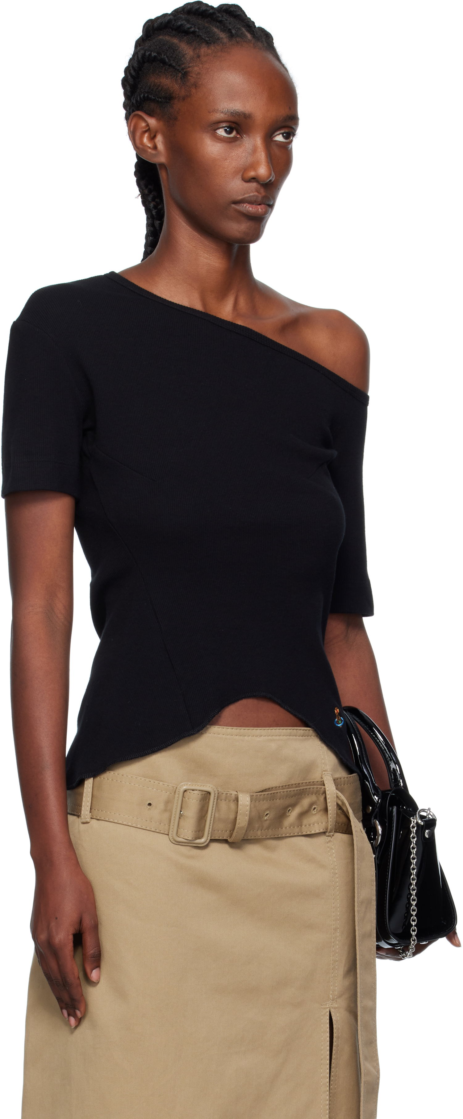 Футболка Vivienne Westwood Vivienne Westwood Asymmetrical Shoulder T-Shirt чорний | 1G010010-J009C-, 1