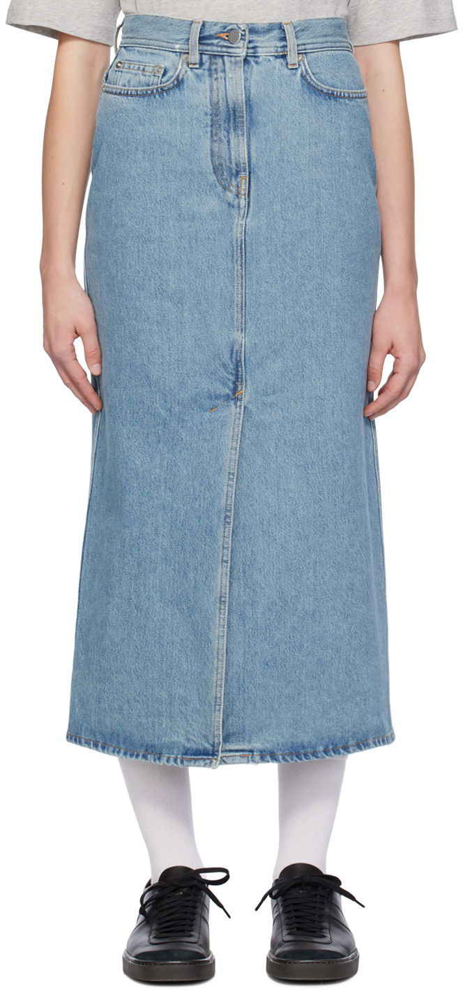 Спідниця Loulou de Saison Loulou de Saison Rona Denim Maxi Skirt Синій | RONA