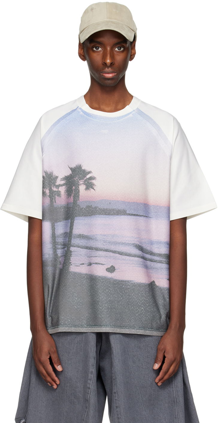 Футболка ADER ERROR Palm Tree Graphic T-Shirt білий | BN01SSTS0106PP