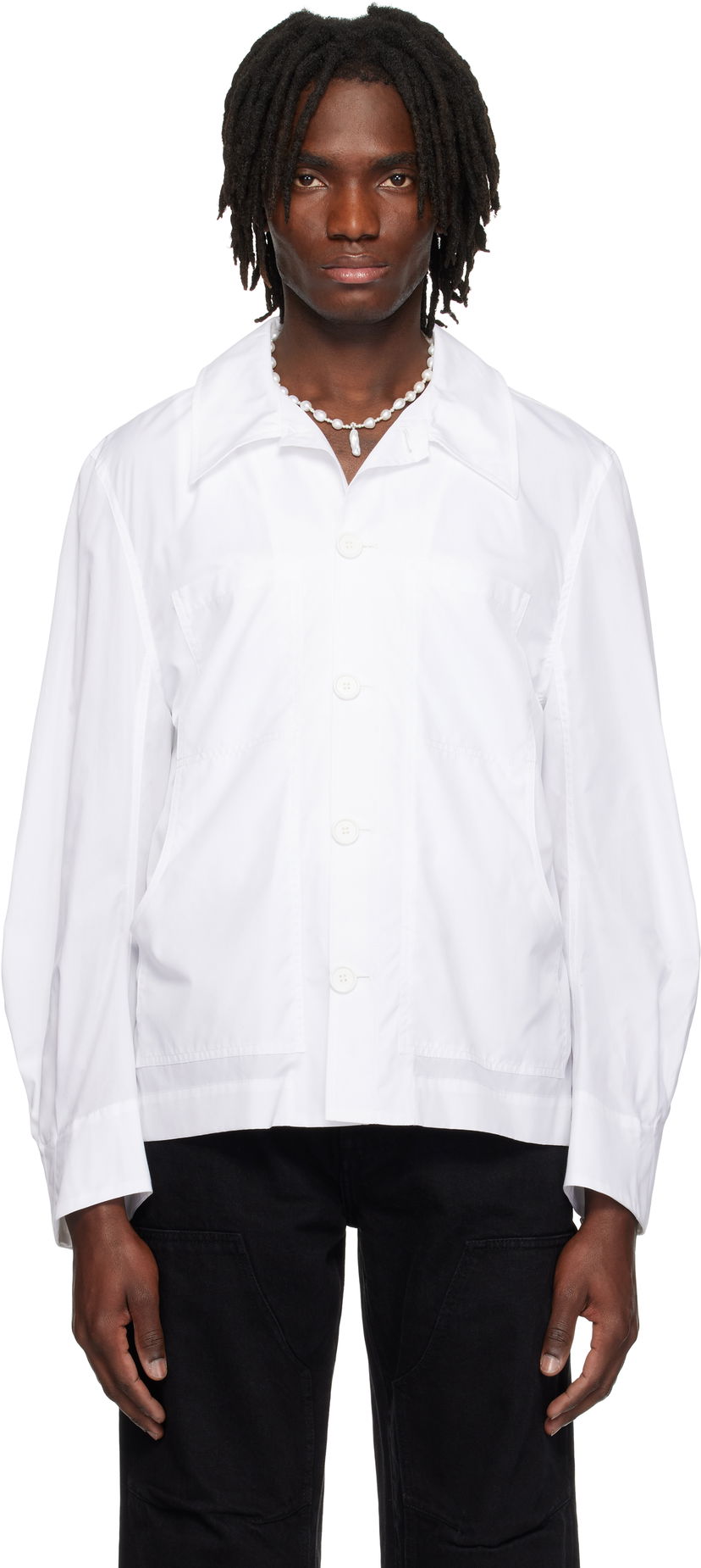 Сорочка Simone Rocha Simone Rocha Workwear Shirt білий | 5350D 1025