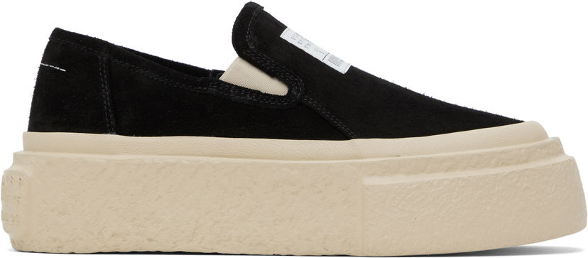 Кросівки та взуття Maison Margiela MM6 Maison Margiela Suede Platform Slip-Ons чорний | SH1WS0015 P5246