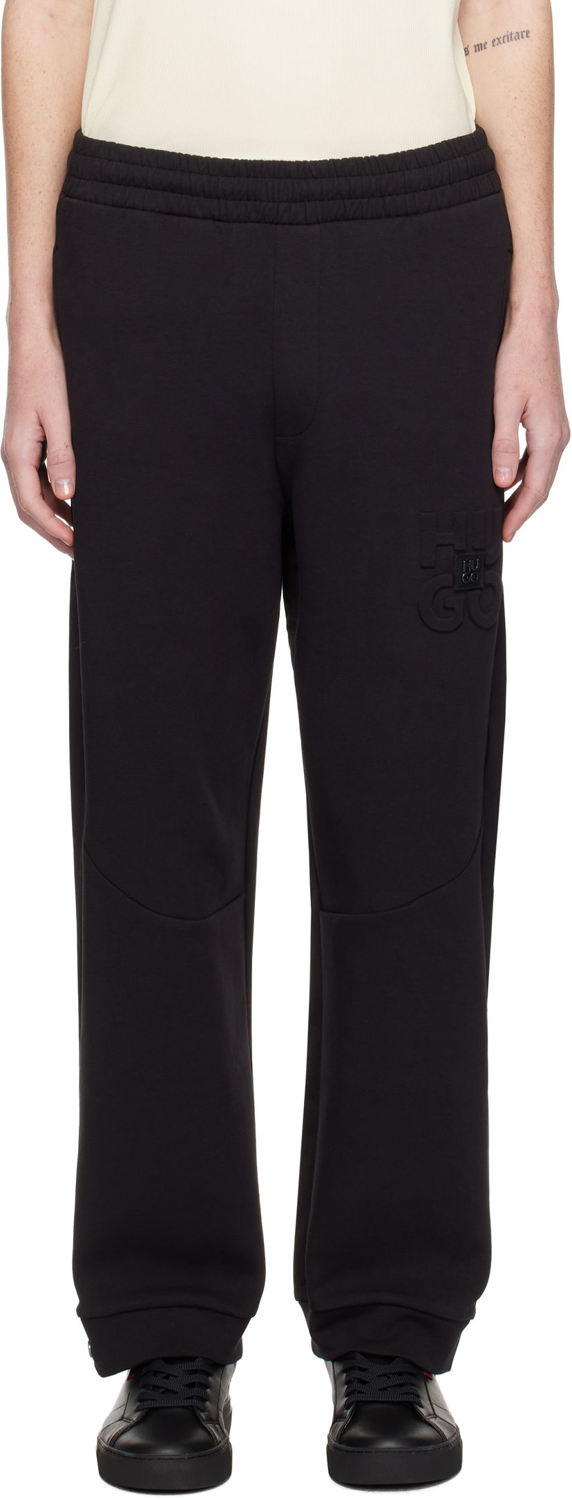 Спортивні штани BOSS Stacked Logo Sweatpants чорний | 50530193