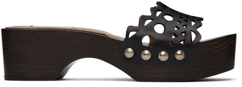 Аксесуари Alaïa ALAÏA Vienne Wooden Clogs чорний | AA3M049CK163