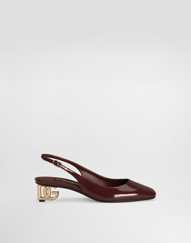 Аксесуари Dolce & Gabbana Dolce & Gabbana Patent Leather Slingbacks Бордовий | CG0913A103780342, 0