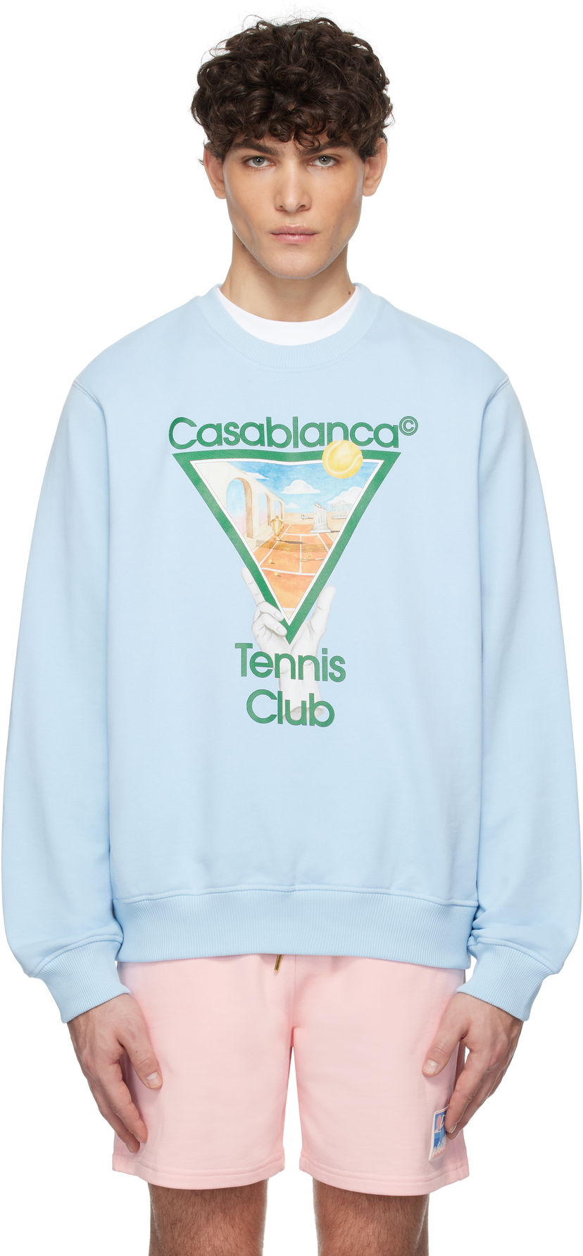 Світшоти Casablanca Tennis Icon Sweatshirt Синій | U-MPS25-JTP-293-03