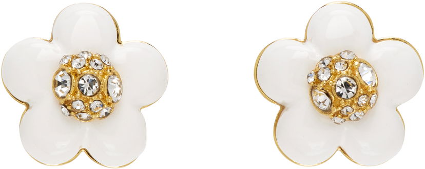 Сережки Marc Jacobs Marc Jacobs 'The Daisy Stud' Crystal Earrings білий | 2P5JBR001J52