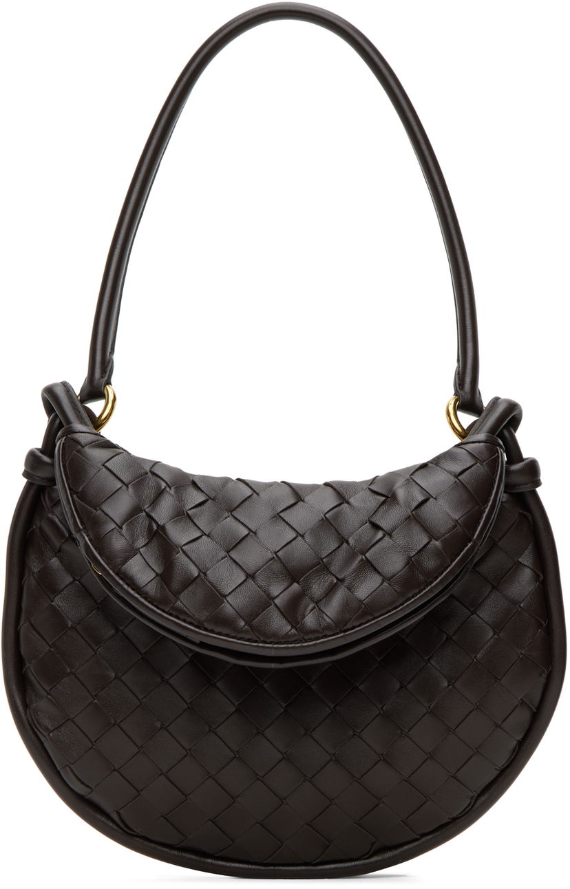 Сумочка Bottega Veneta Small Intrecciato Leather Shoulder Bag Коричневий | 776764 VCPP1