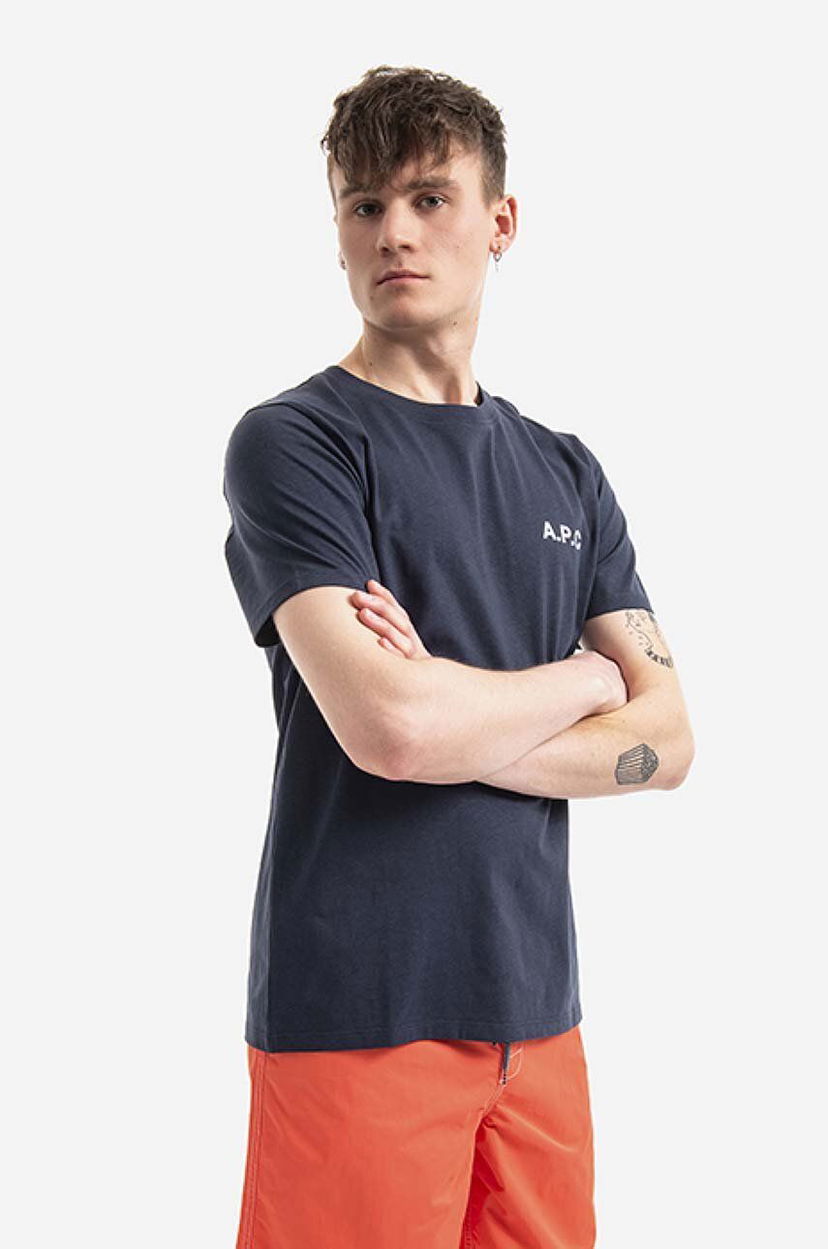 Футболка A.P.C. T-Shirt with print Синій | COETL.H26053