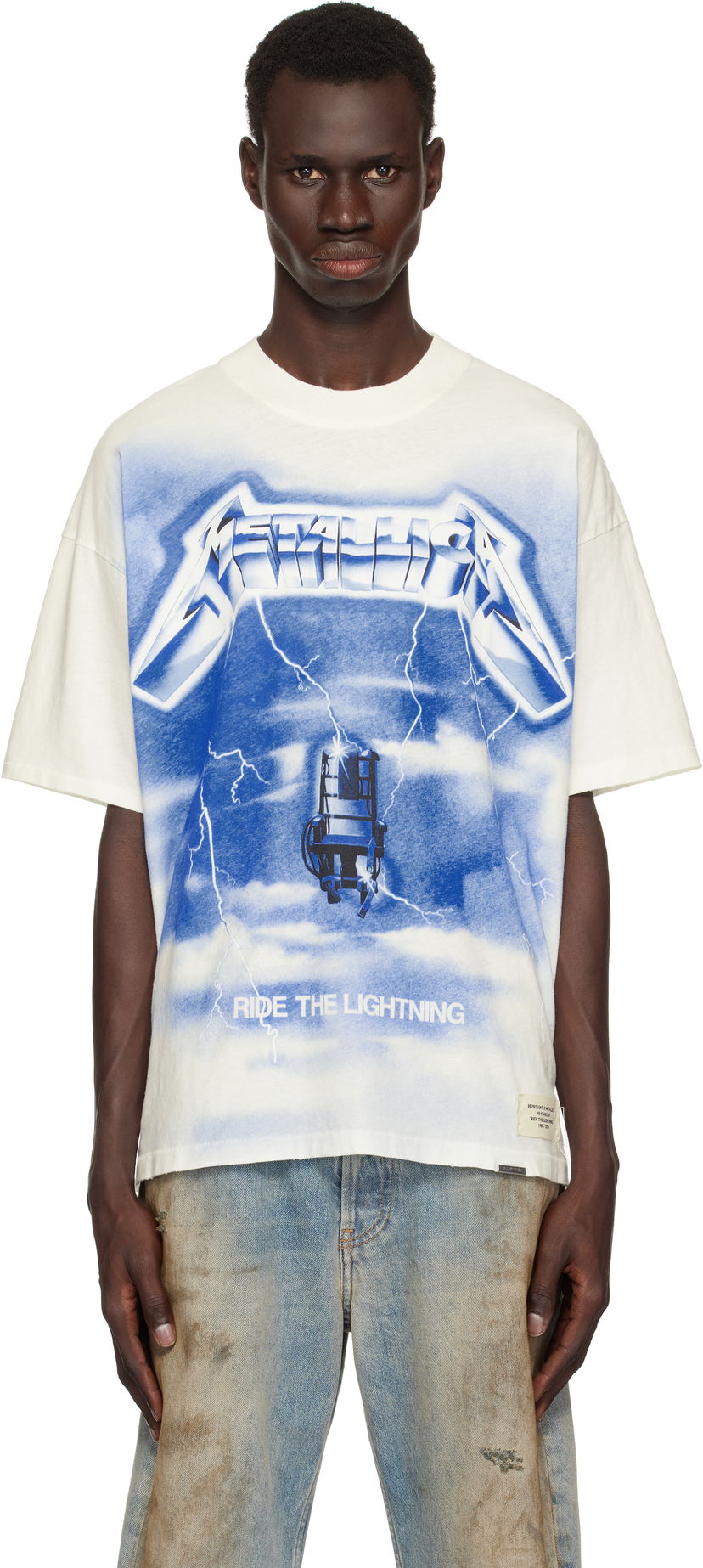 Футболка Represent Clo Represent 'Metallica Ride the Lightning' Graphic Print T-Shirt білий | MLM4382