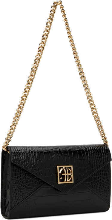 Гаманець Anine Bing ANINE BING Small Elly Croc-Embossed Clutch Bag чорний | A-13-10469-BLK1, 1