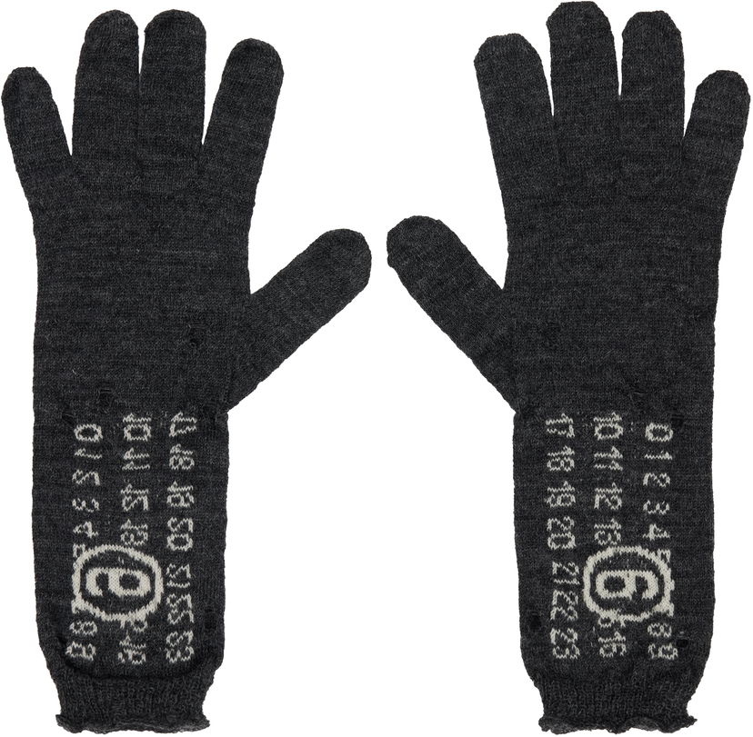 Рукавички Maison Margiela MM6 Maison Margiela Wool Knit Gloves Сірий | S52TS0043 M13135