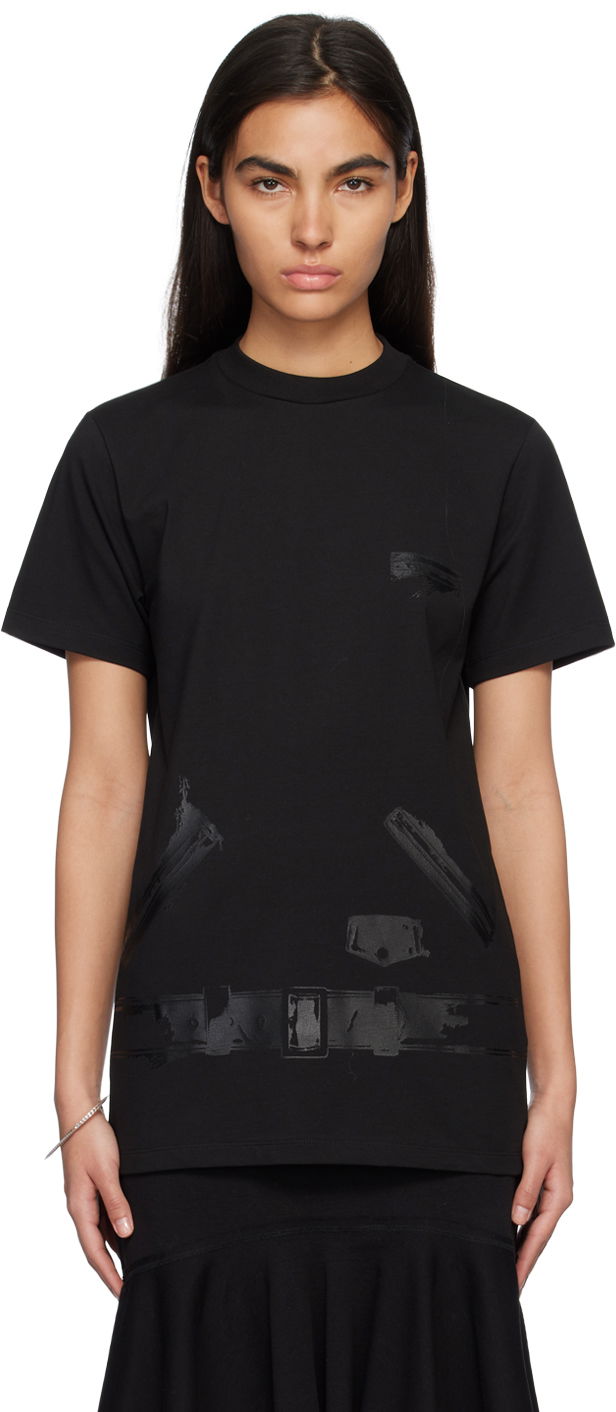 Футболка We11done Graphic Print T-shirt чорний | WD-TT1-23-798-U-BK