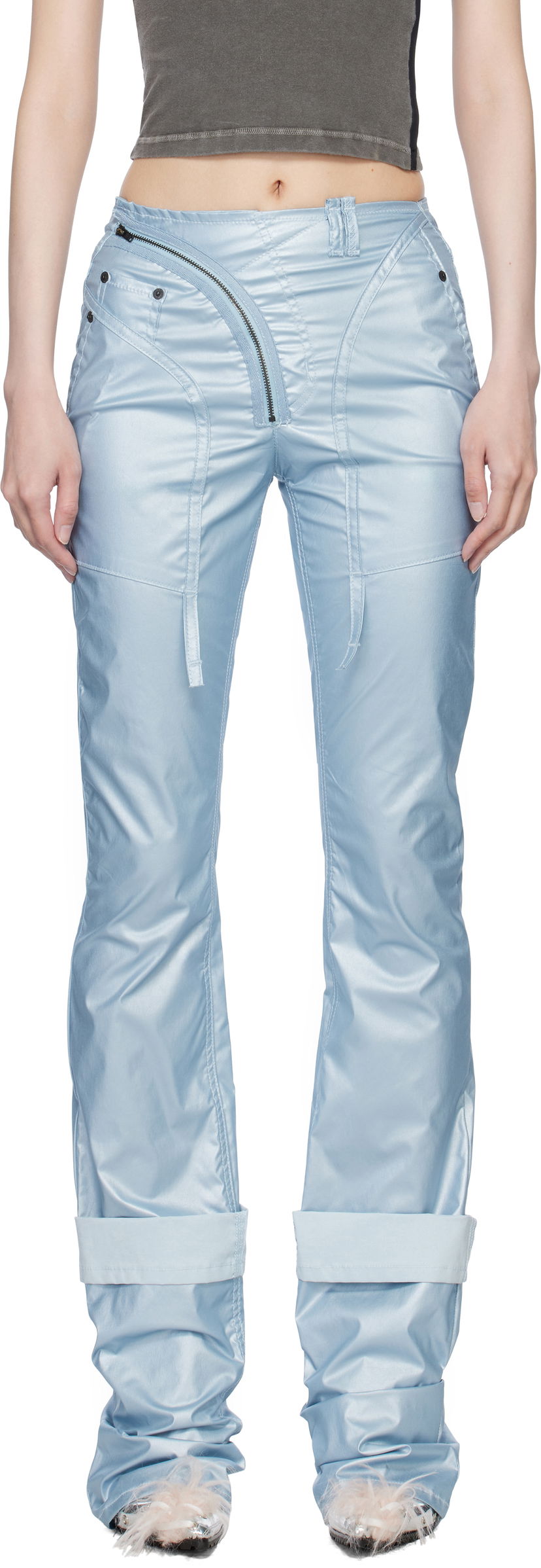 Штани Ottolinger Ottolinger Coated Open Back Trousers Синій | 2217080203