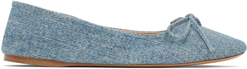 Одяг JW Anderson JW Anderson Calf Suede Print Ballerina Flats Синій | BL0031-LA0238