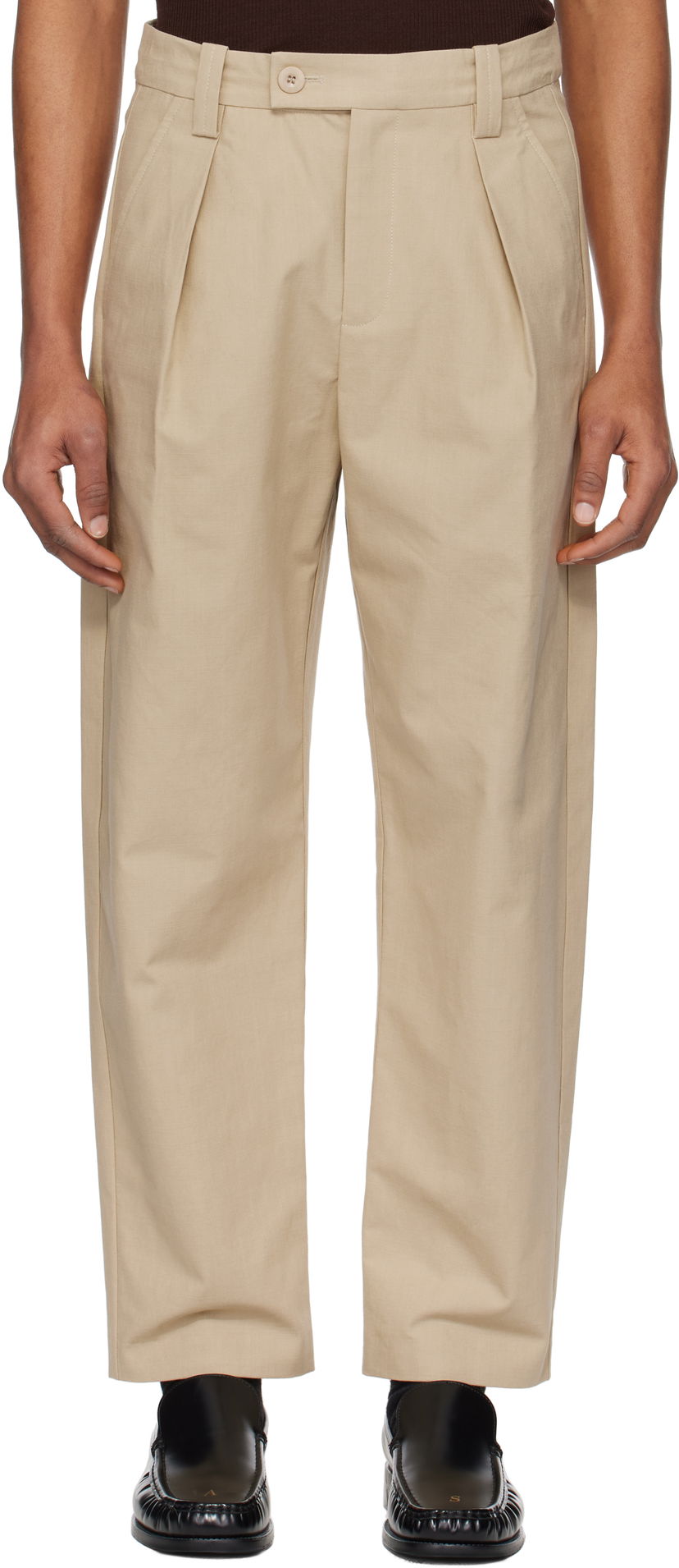 Штани A.P.C. A.P.C. Renato Pleated Trousers бежевий | COHFU-H08428
