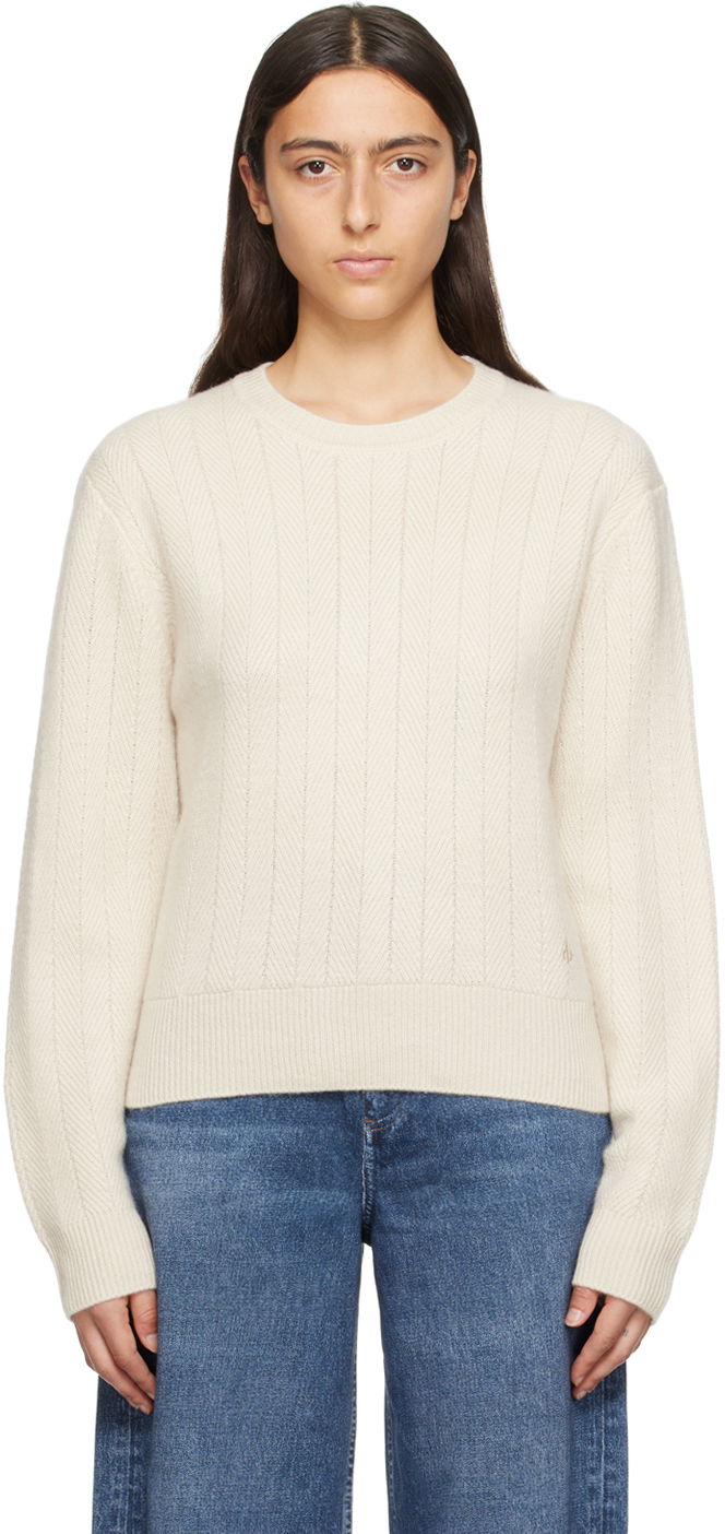 Cветр rag & bone Durham Knit Sweater білий | WAS23F037CC37