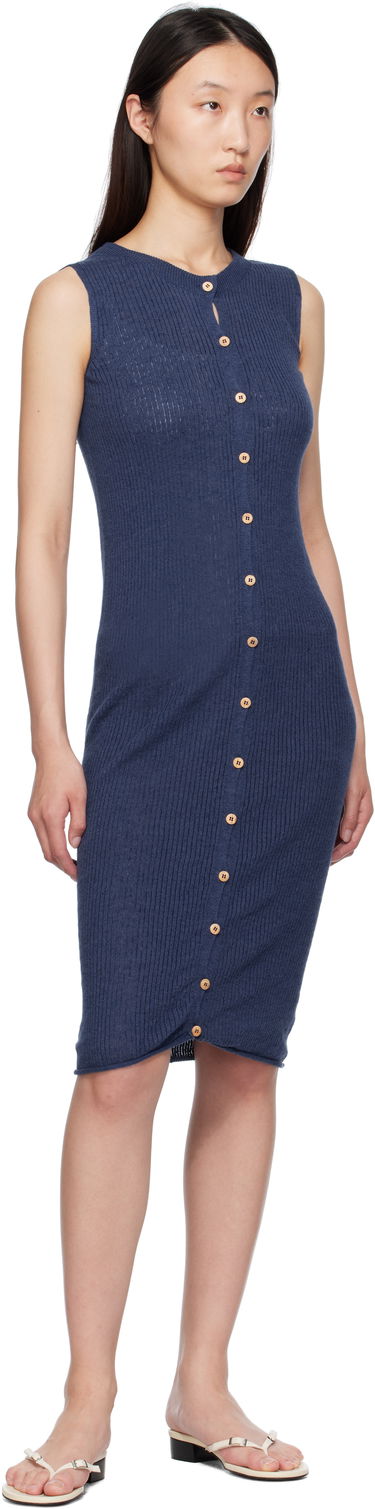 плаття Baserange Baserange Sleeveless Button-Front Midi Dress Синій | DRDR-LI-SU25, 3