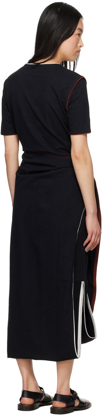 плаття LEMAIRE Lemaire Wrap Midi Dress чорний | DR1044 LJ1010, 2