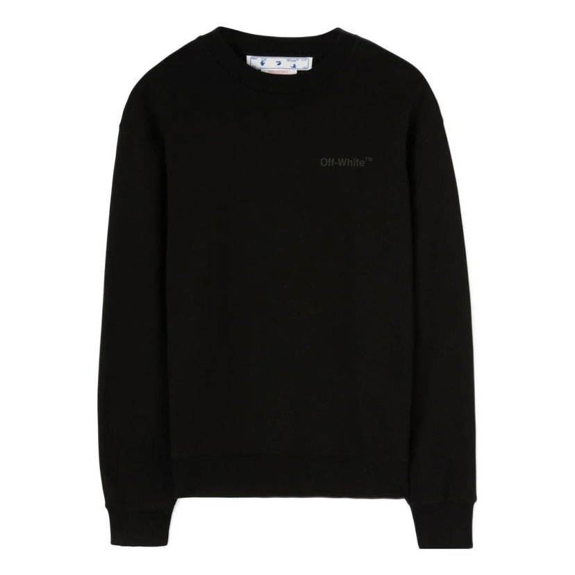 Cветр Off-White Printing Round Neck Sweatshirt чорний | OMBA057C99FLE0091010
