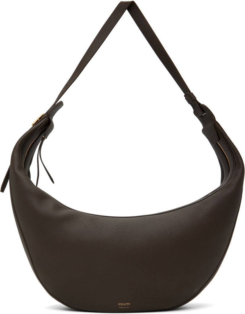 Сумка Khaite KHAITE Augustina Leather Shoulder Bag Коричневий | H6014-914