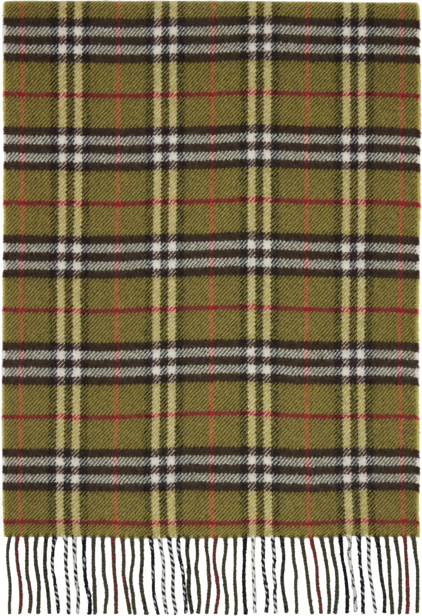 Шарф Burberry Burberry British Wool Check Scarf Зелений | 8109459
