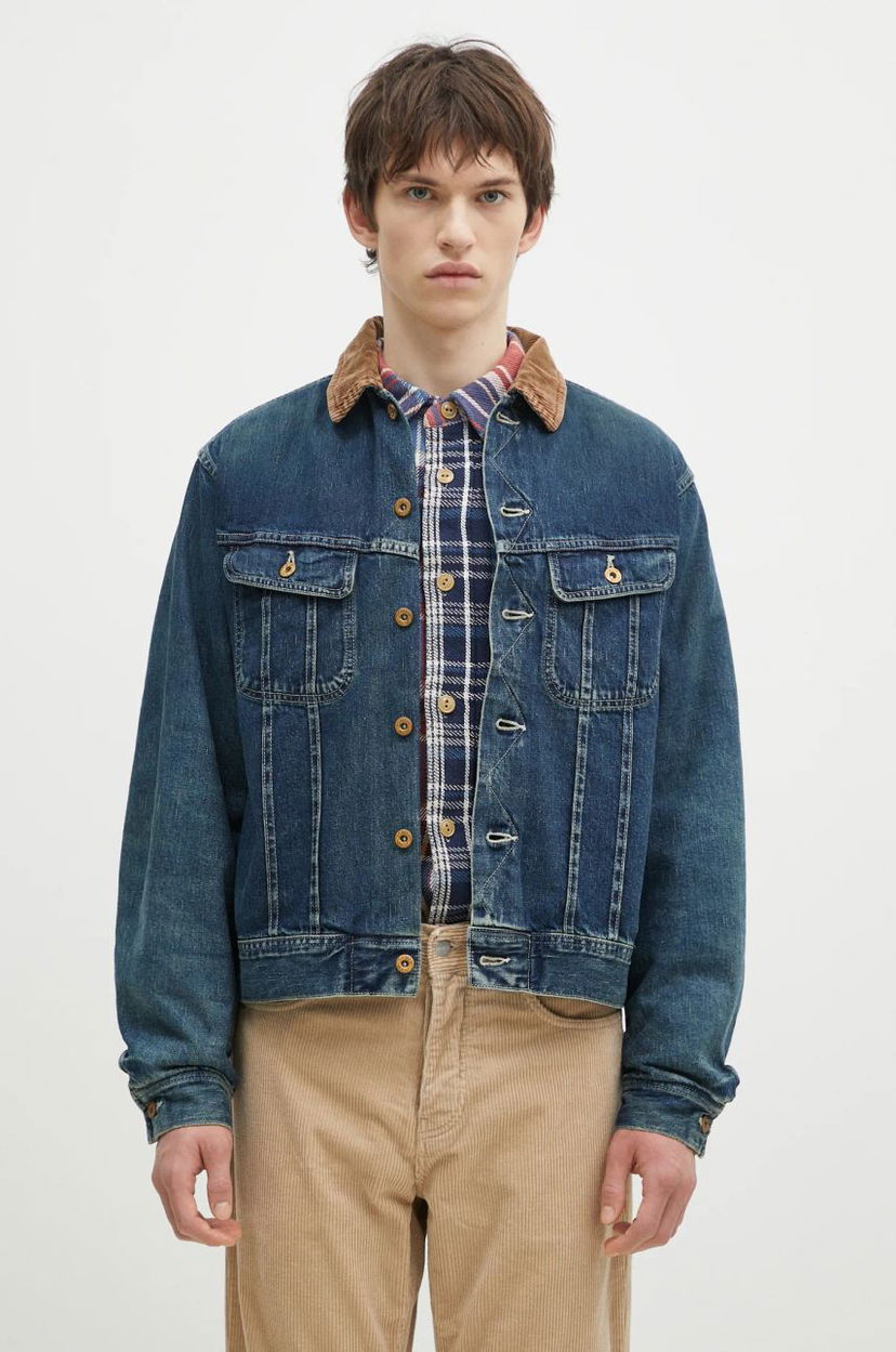Куртка бомбер Human Made Blanket Lined Denim Work Jacket Синій | HM28JK010