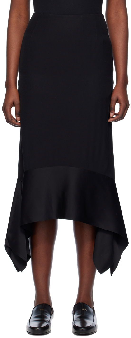 Спідниця TOTEME Asymmetrical Maxi Skirt чорний | 241-WRB1016-FB0020
