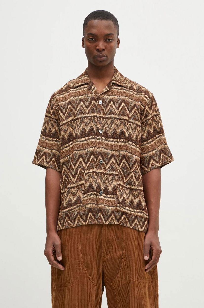 Сорочка Needles Needles Cabana Relaxed Shirt Коричневий | PU154