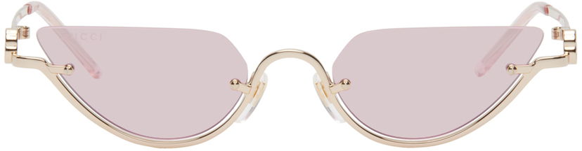 Сонцезахисні окуляри Gucci Gold Cat-Eye Sunglasses Рожевий | GG1603S