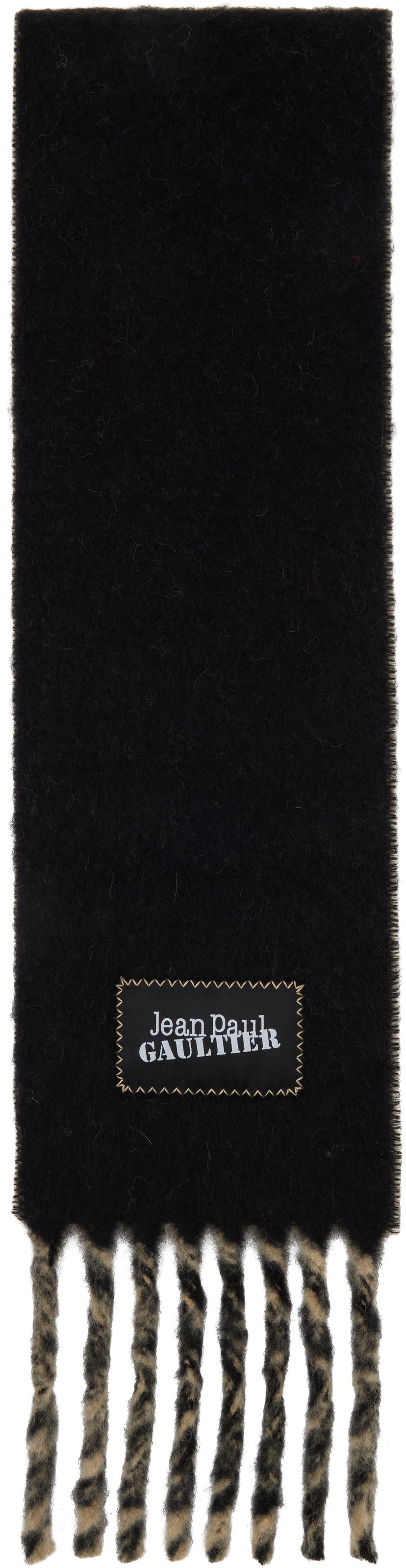 Шарф Jean Paul Gaultier Jean Paul Gaultier Alpaca Scarf with Twisted Fringe чорний | 25/03-U-AC017-W022-0300