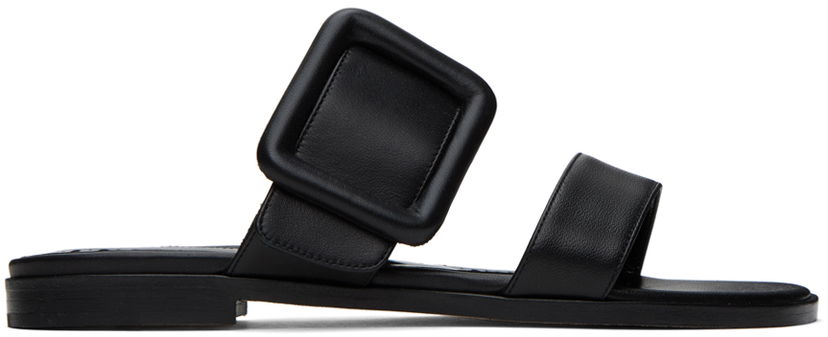 Аксесуари Manolo Blahnik Manolo Blahnik Tituba Leather Sandals чорний | 419-0691