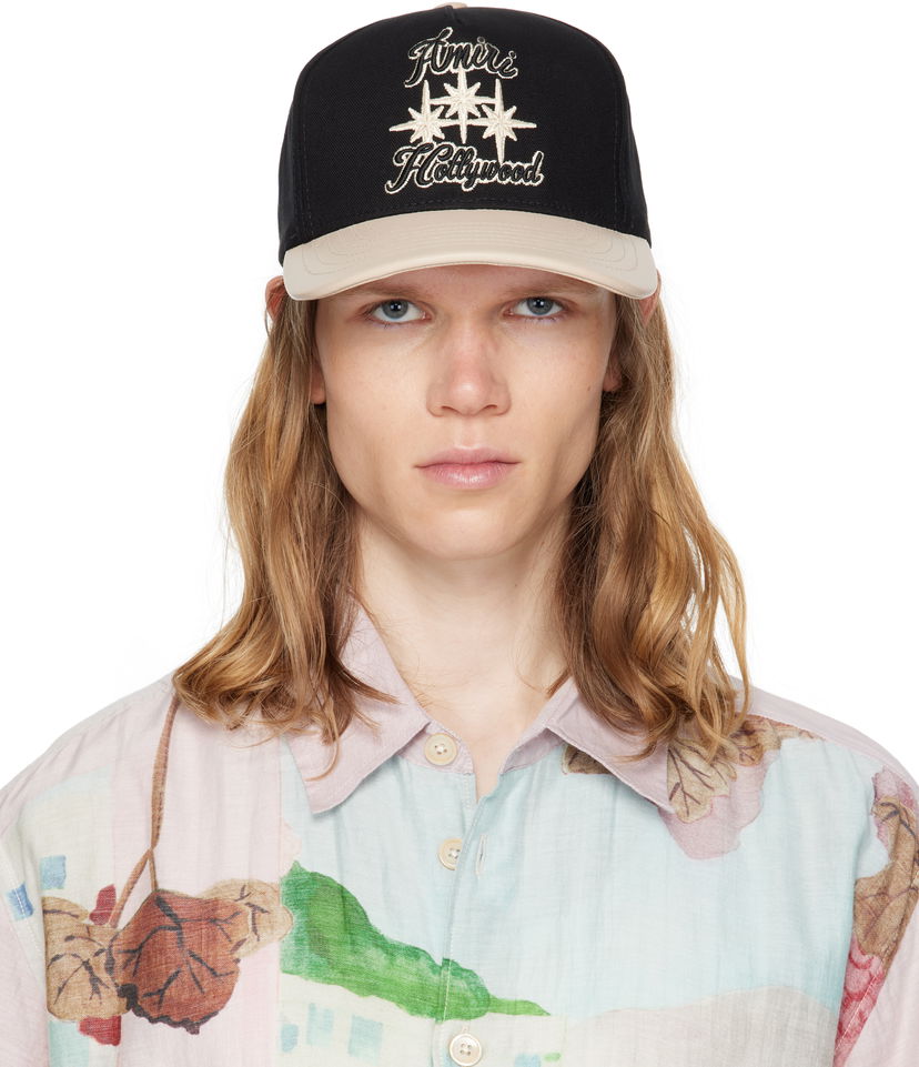 Кепка AMIRI AMIRI Three Star Varsity Cap чорний | AMHACP1059
