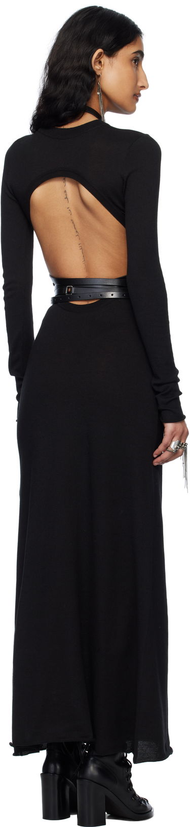 плаття Ann Demeulemeester Ann Demeulemeester Eva Open Back Knitted Maxi Dress чорний | 2510-W-KN20-KN055-099, 2