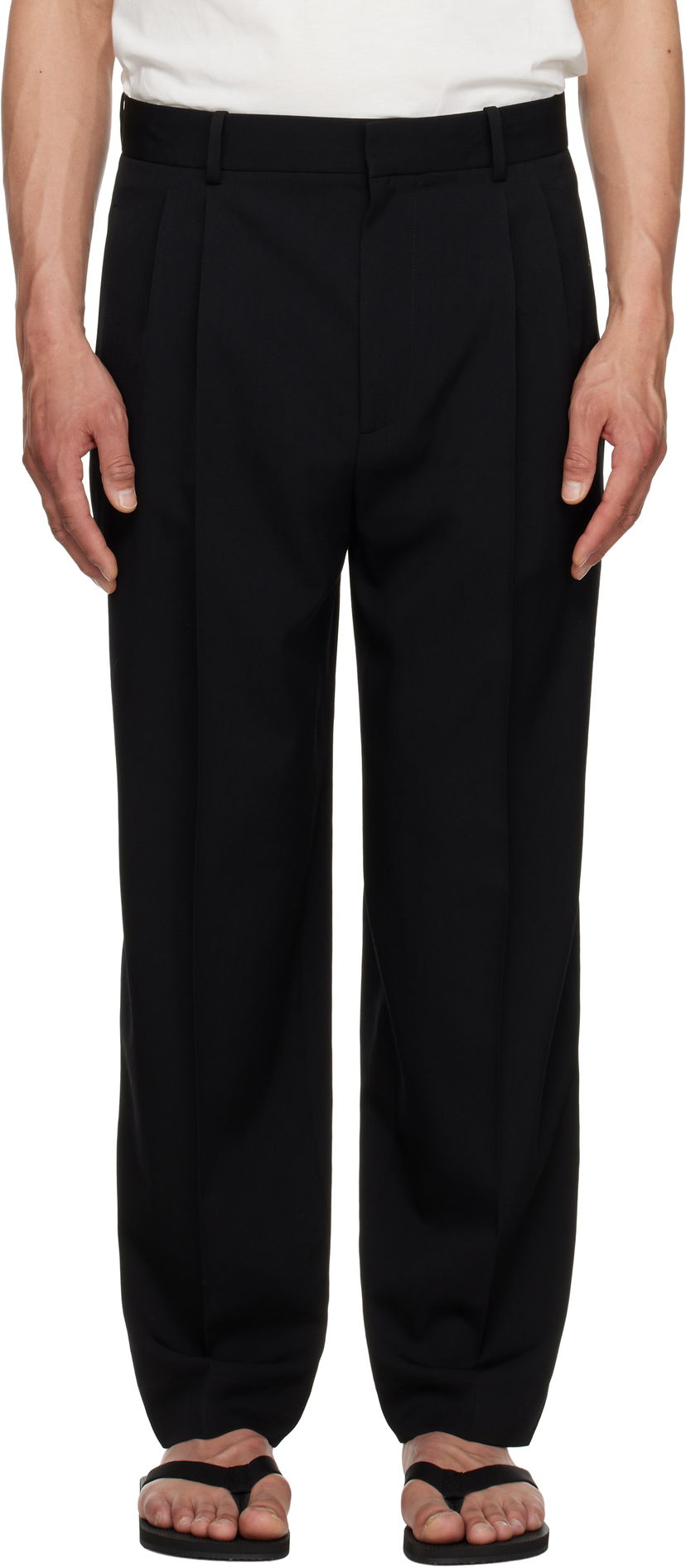 Штани The Row The Row Silas Pleated Trousers чорний | 909-W3598