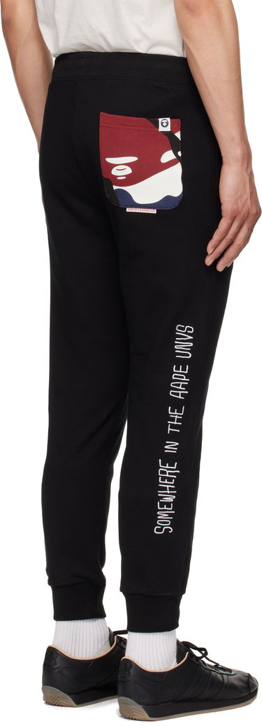 Спортивні штани AAPE by A Bathing Ape AAPE by A Bathing Ape 'AAPE' Basic Sweatpants чорний | AAPPTMB698XXNBKX, 2