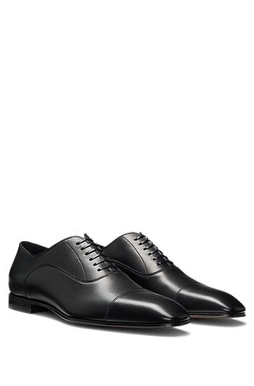 Одяг та аксесуари BOSS BECKHAM x BOSS Polished Leather Oxford Shoes чорний | 50546774
