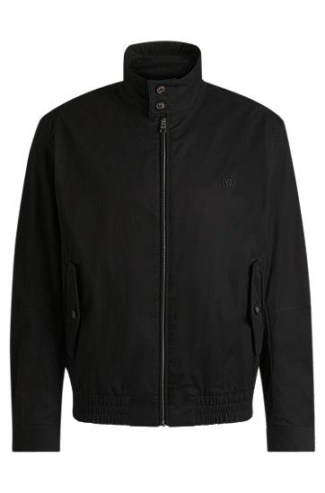 Куртка бомбер BOSS Double B Monogram Cotton-Blend Jacket чорний | 50540378